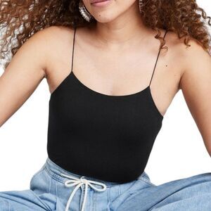 NEW Wild Fable Women's Black Spaghetti Strap Bodysuit XXS